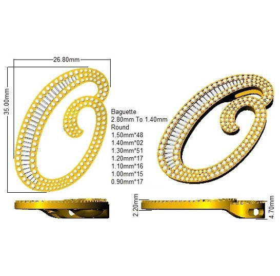 SP5867-O — Pendant - 9k Yellow Gold detail
