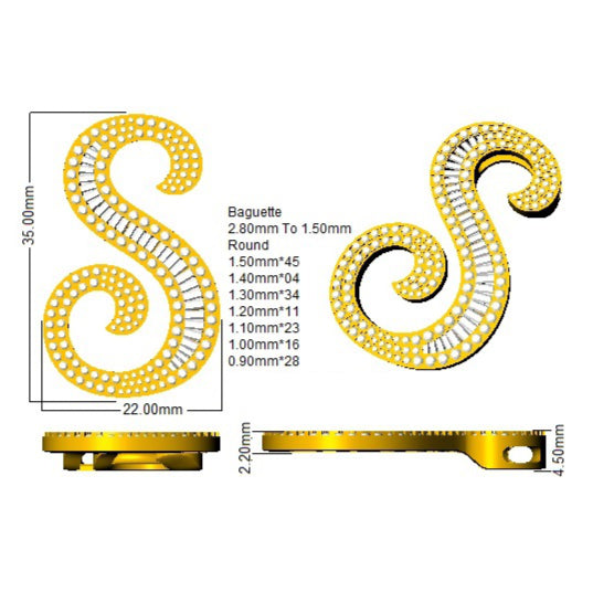 SP5867-S — Pendant - 9k Yellow Gold detail