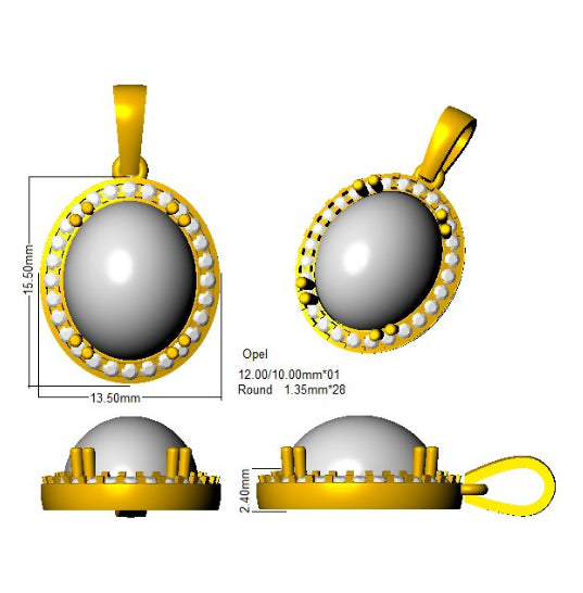 SP5875 — Pendant - 9k Yellow Gold detail
