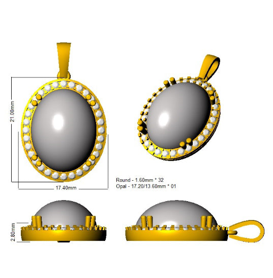 SP5876 — Pendant - 9k Yellow Gold detail