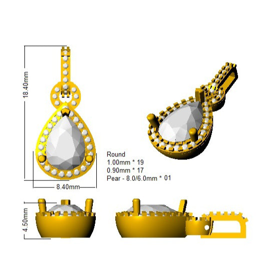 SP5884 — Pendant - 9k Yellow Gold detail