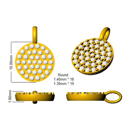 SP5887 — Pendant - 9k Yellow Gold detail