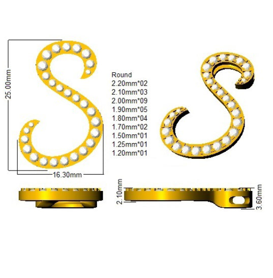 SP5889-S — Pendant - 9k Yellow Gold detail