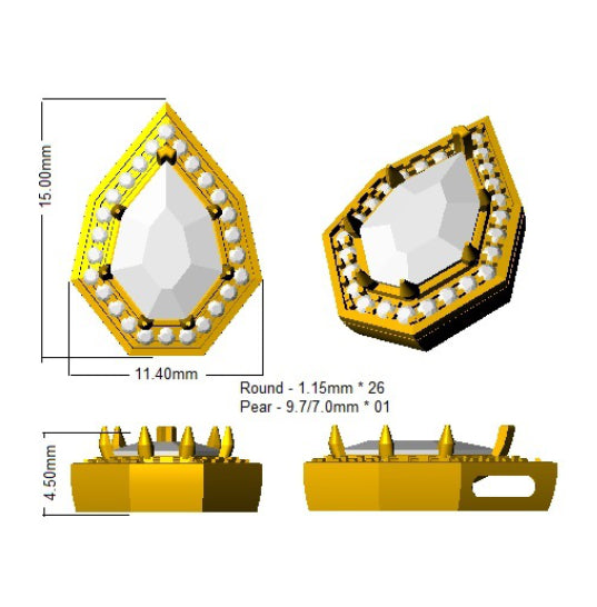 SP5893 — Pendant - 18k Two Tone detail