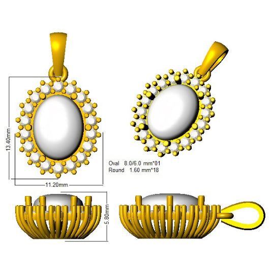 SP5925 — Pendant - 9k Yellow Gold detail