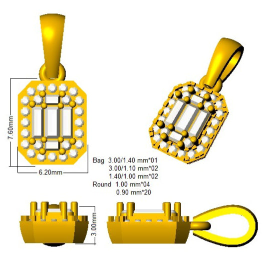 SP5929 — Pendant - 9k Yellow Gold detail