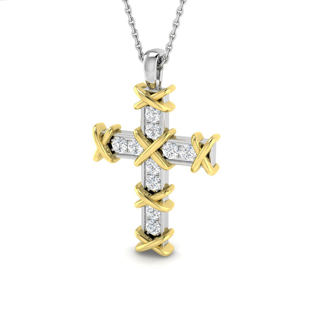SP5936 — Cross - 950/18KT Two Tone