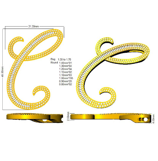 SP5948-C — Pendant - 9k Yellow Gold detail