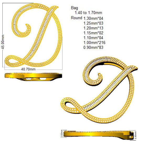SP5948-D — Pendant - 9k Yellow Gold detail