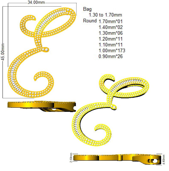 SP5948-E — Pendant - 9k Yellow Gold detail
