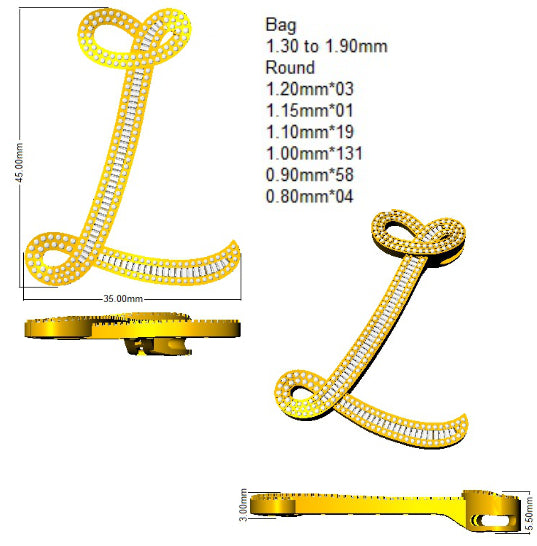 SP5948-L — Pendant - 9k Yellow Gold detail