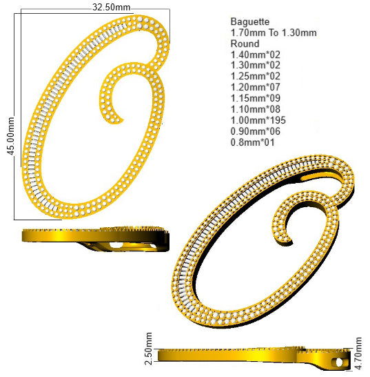 SP5948-O — Pendant - 9k Yellow Gold detail