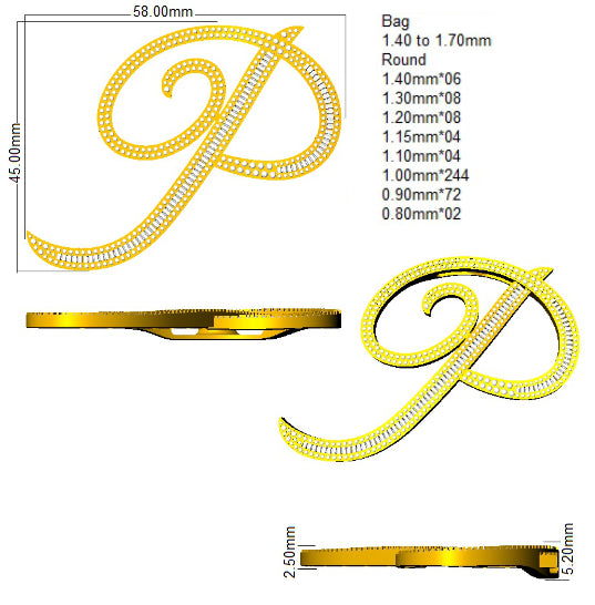 SP5948-P — Pendant - 9k Yellow Gold detail