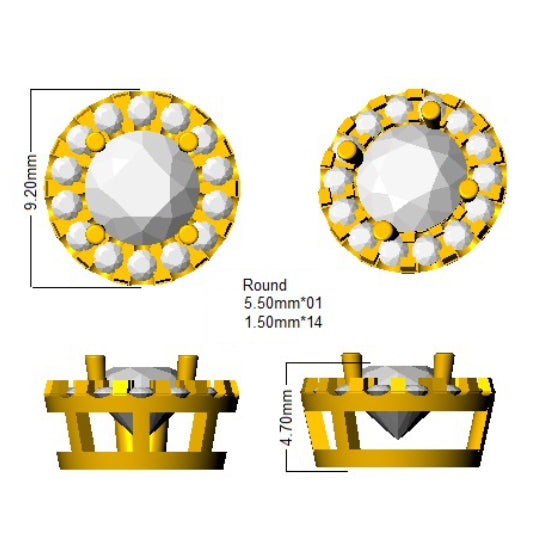 SP5955 — Pendant - 9k Yellow Gold detail