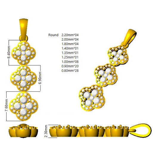 SP5957 — Pendant - 9k Yellow Gold detail