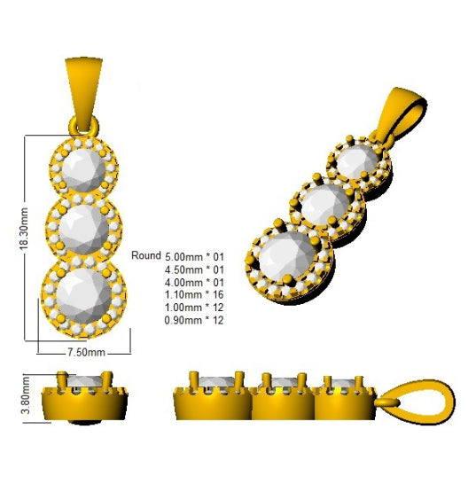 SP5959 — Pendant - 9k Yellow Gold detail