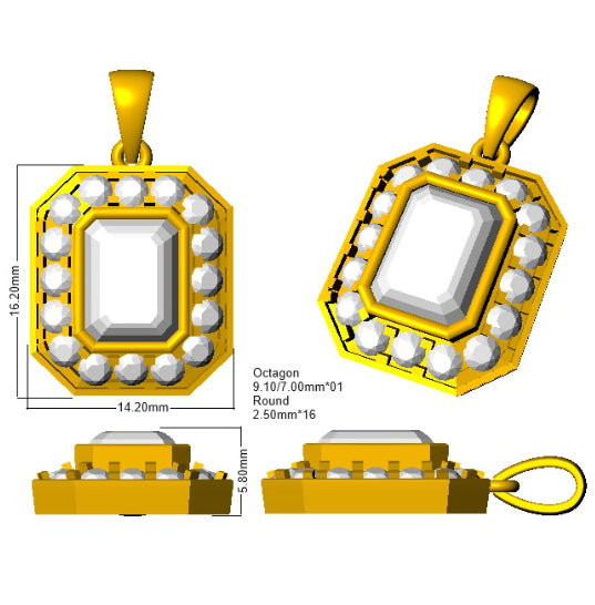 SP5964A — Pendant - 9k Yellow Gold detail