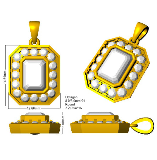 SP5965A — Pendant - 9k Yellow Gold detail