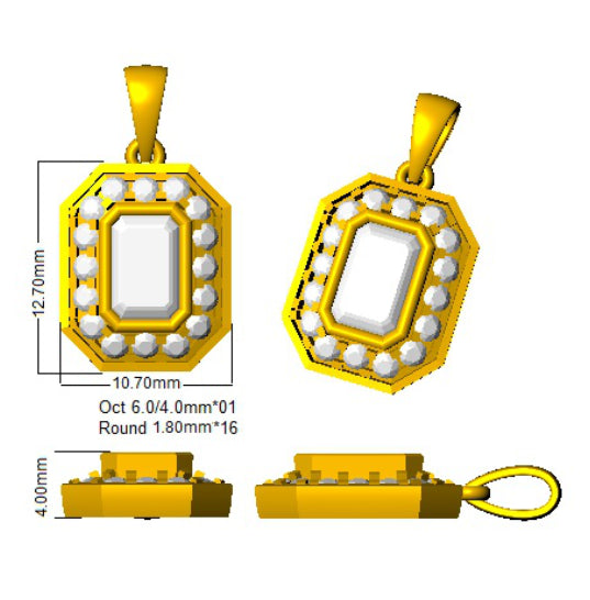 SP5967 — Pendant - 9k Yellow Gold detail