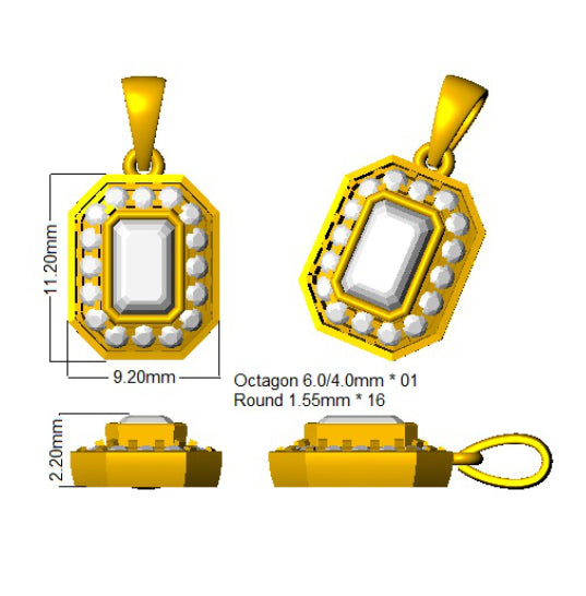 SP5967A — Pendant - 9k Yellow Gold detail