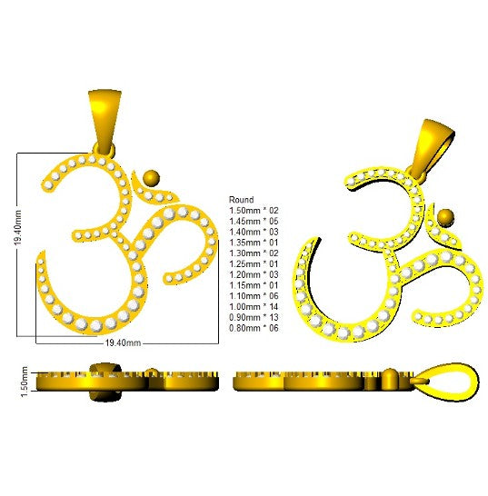 SP5976 — Pendant - 9k Yellow Gold detail
