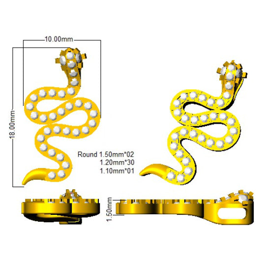 SP5977 — Pendant - 9k Yellow Gold detail