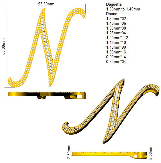 SP5980-N — Pendant - 9k Yellow Gold detail