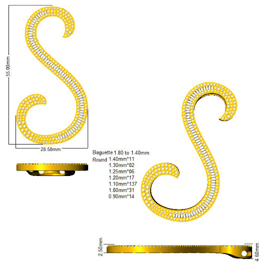 SP5980-S — Pendant - 9k Yellow Gold detail