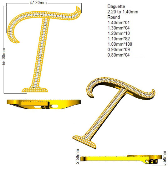 SP5980-T — Pendant - 9k Yellow Gold detail