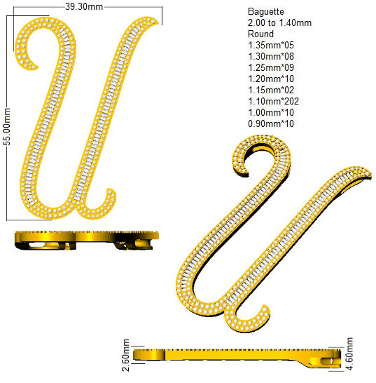 SP5980-U — Pendant - 9k Yellow Gold detail