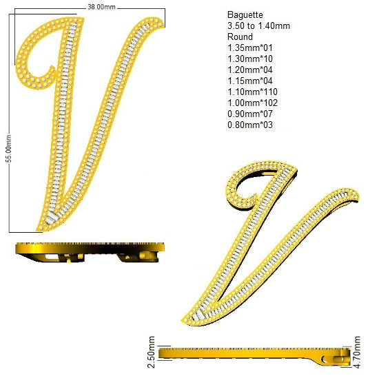 SP5980-V — Pendant - 9k Yellow Gold detail