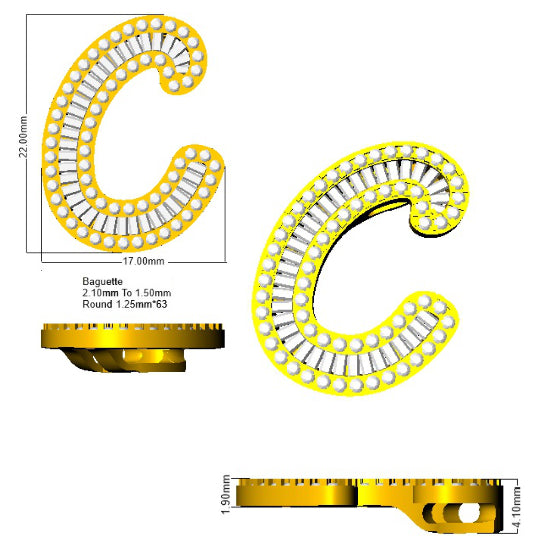 SP5990-C — Pendant - 9k Yellow Gold detail