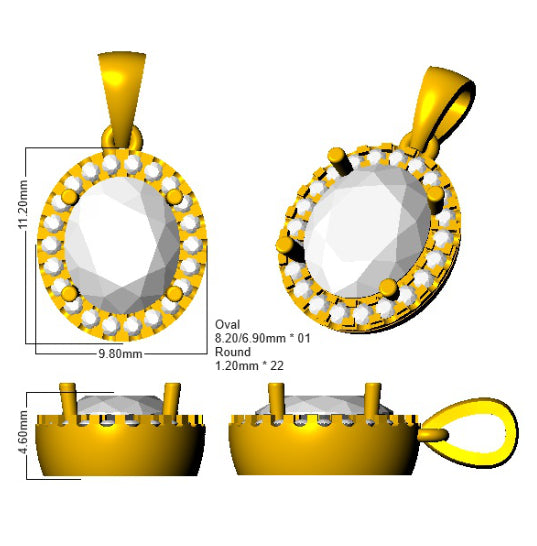 SP5997 — Pendant - 9k Yellow Gold detail