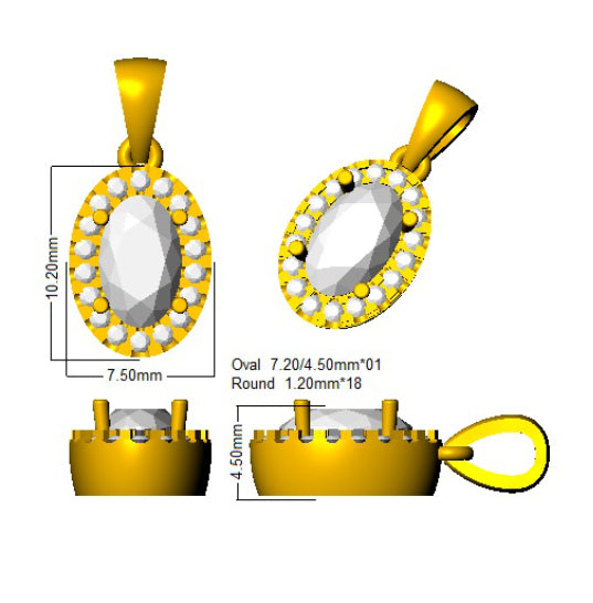 SP6003 — Pendant - 9k Yellow Gold detail