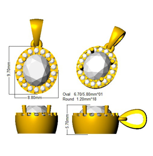 SP6004 — Pendant - 9k Yellow Gold detail