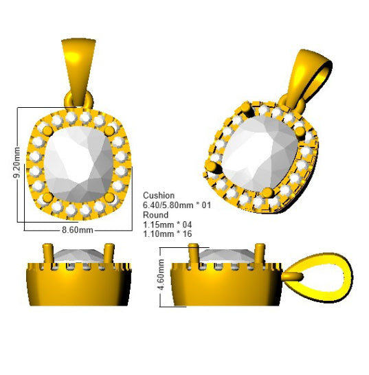 SP6008 — Pendant - 9k Yellow Gold detail