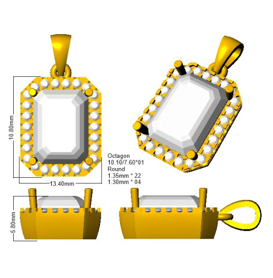 SP6010 — Pendant - 9k Yellow Gold detail