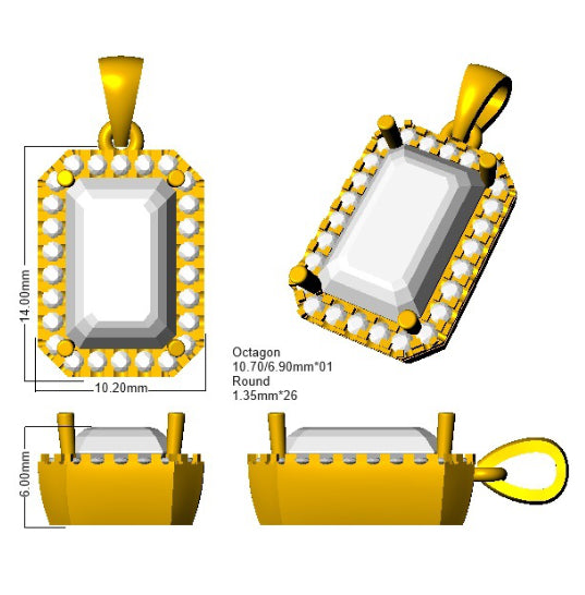 SP6011 — Pendant - 9k Yellow Gold detail