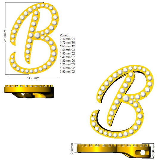 SP6014-B — Pendant - 9k Yellow Gold detail