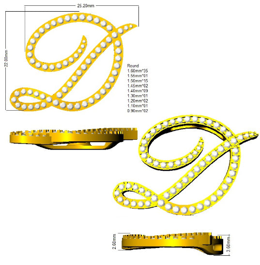 SP6014-D — Pendant - 9k Yellow Gold detail