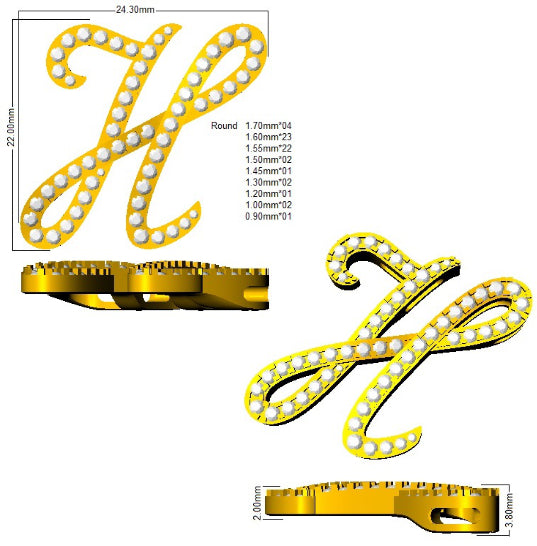 SP6014-H — Pendant - 9k Yellow Gold detail