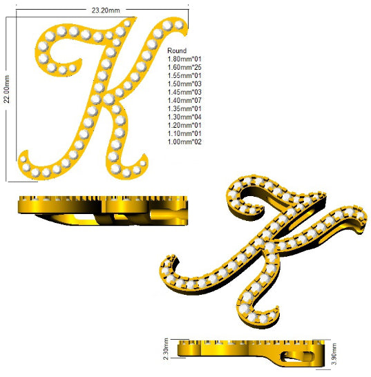 SP6014-K — Pendant - 9k Yellow Gold detail