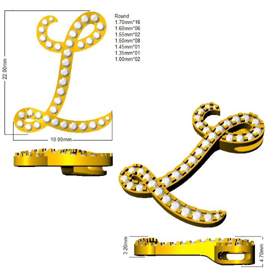 SP6014-L — Pendant - 9k Yellow Gold detail