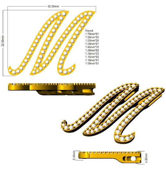 SP6014-M — Pendant - 9k Yellow Gold detail