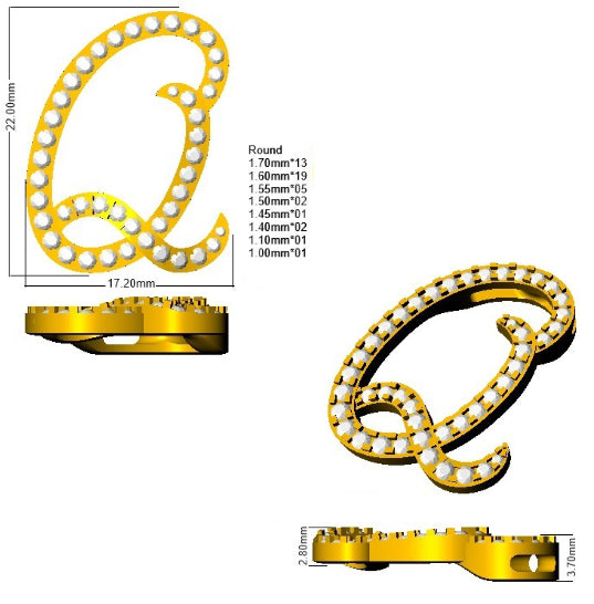 SP6014-Q — Pendant - 9k Yellow Gold detail