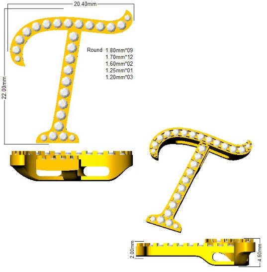 SP6014-T — Pendant - 9k Yellow Gold detail
