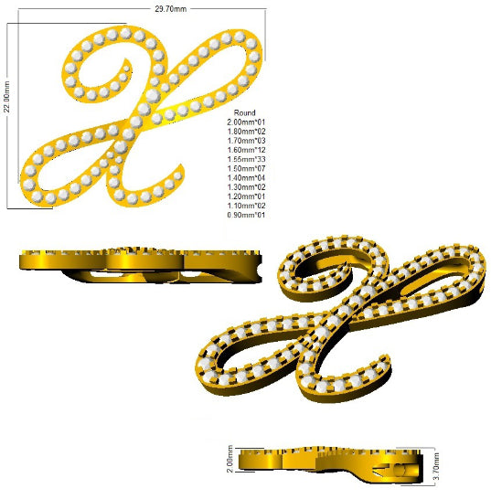 SP6014-X — Pendant - 9k Yellow Gold detail