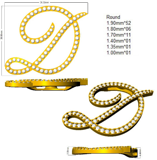SP6016-D — Pendant - 9k Yellow Gold detail
