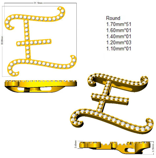 SP6016-E — Pendant - 9k Yellow Gold detail