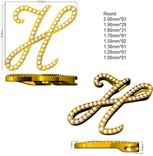 SP6016-H — Pendant - 9k Yellow Gold detail